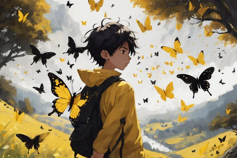 black and yellow butterfly meaning