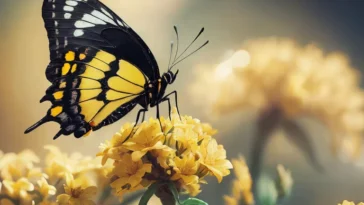 black and yellow butterfly meaning