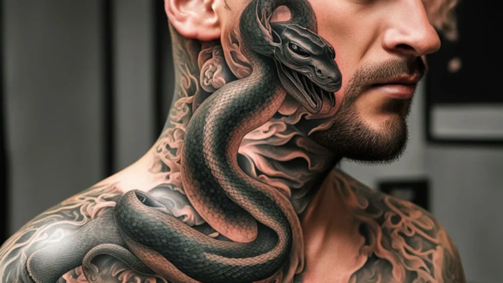 snake tattoo meaning on a man