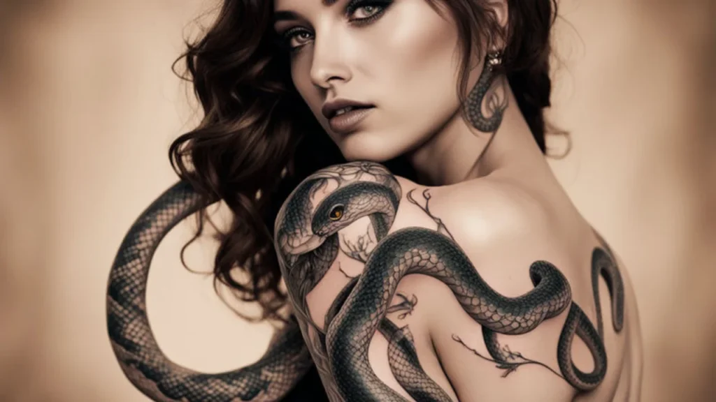 snake tattoo meaning on a woman