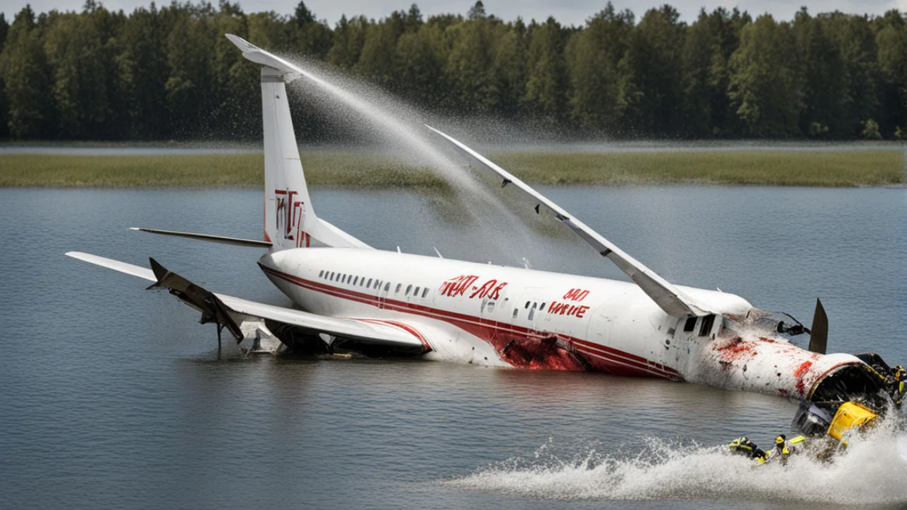 Dream airplane crash in water