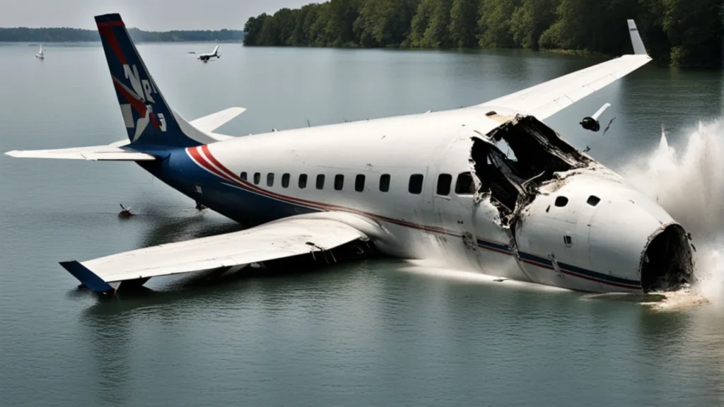 Dream airplane crash in water