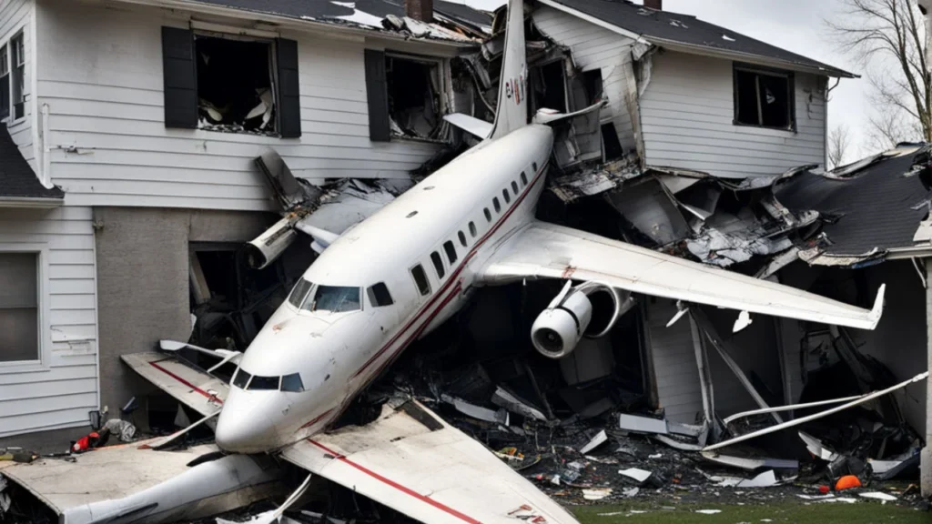 What does it mean to dream about a plane crashing into your house?