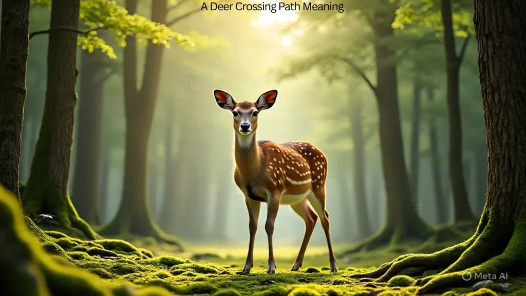 deer crossing path meaning
